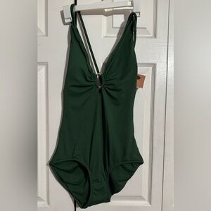 Dark Green One-Piece Swimsuit